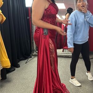 Elegant Red Evening Gown